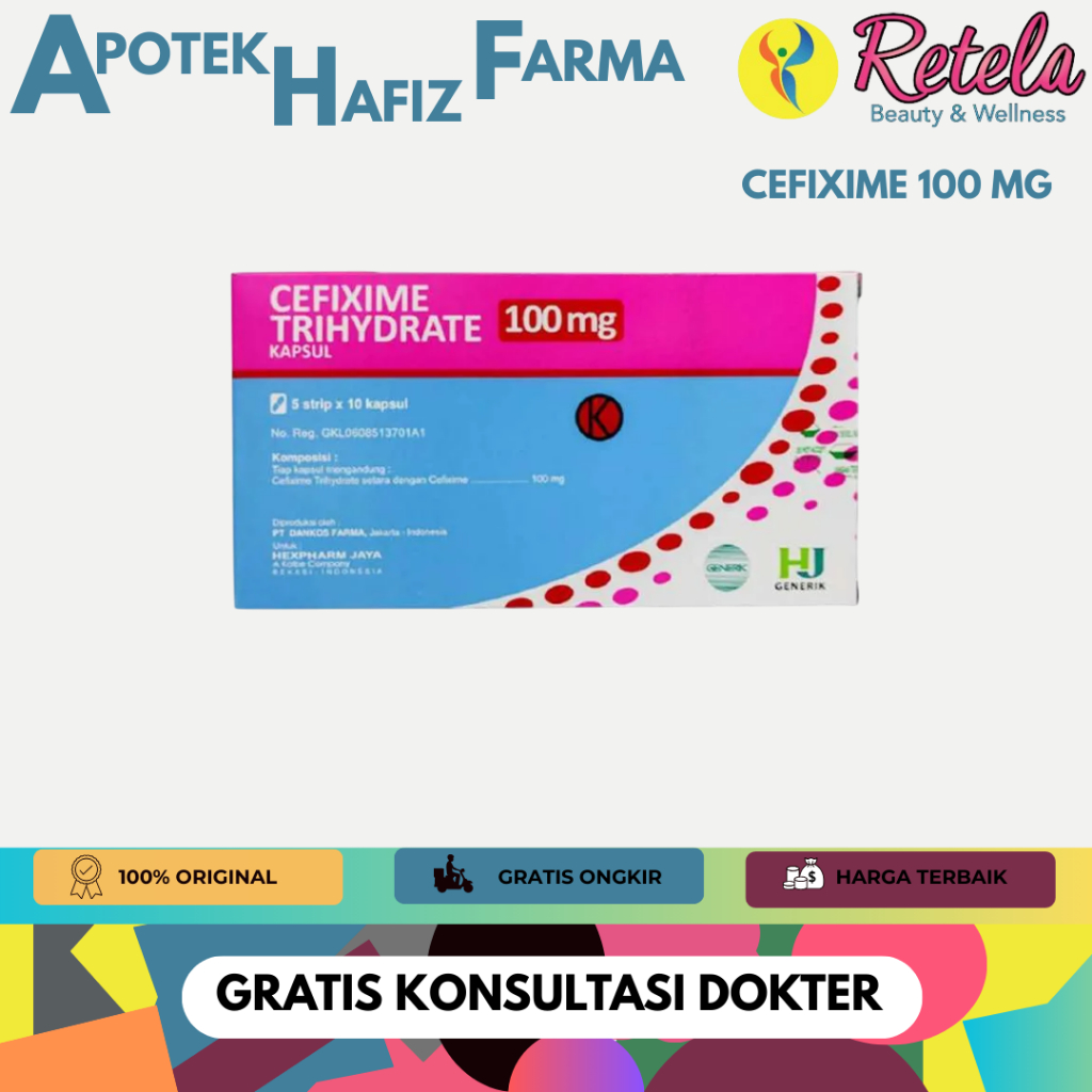 CEFIXIME 100 mg ,BOX 10 STRIP @100 TAB DEXA