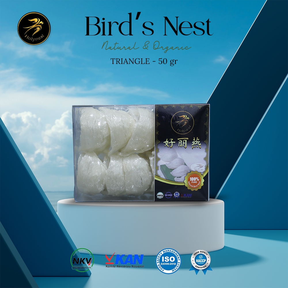 

Sarang Burung Walet Bersih Cetak Sudut (Triangle) 500 gr