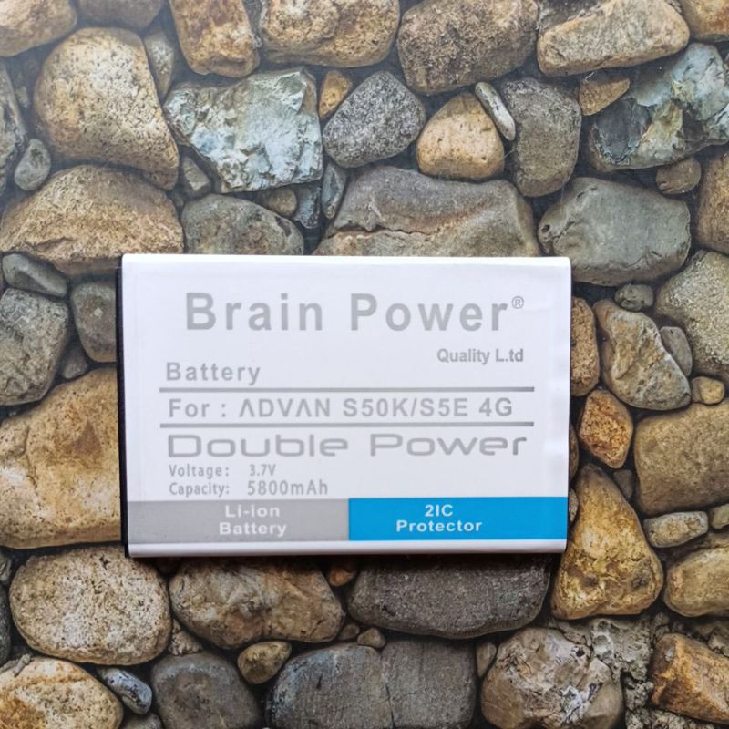 BATERI / BATTERY BRAIN POWER ADVAN S50K/S5E 4G BATRE DOUBEL POWER 2IC PROTECTOR