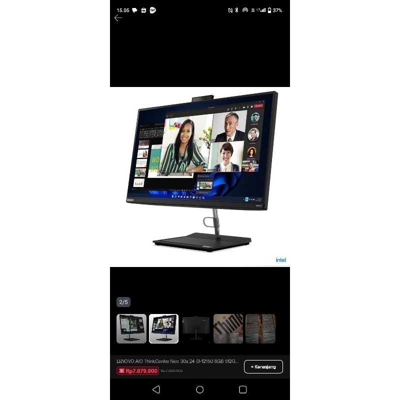 PC AIO Lenovo V30a-24 Intel core i3-1215U ram 4GB SSD 256GB win 11