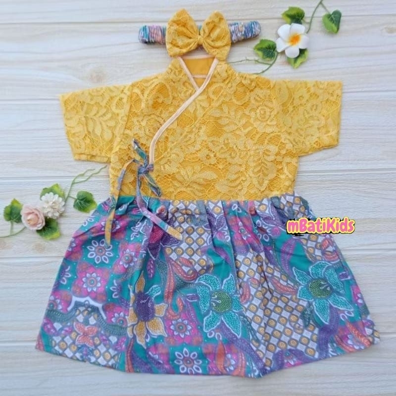 Hanbok Anak / Hanbok Batik / Hanbok Brokat warna Kuning