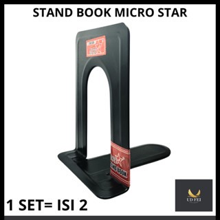

(1 SET ISI 2) Book stand / sandaran buku/ Pembatas Buku Besi / Penyangga Buku / Book End