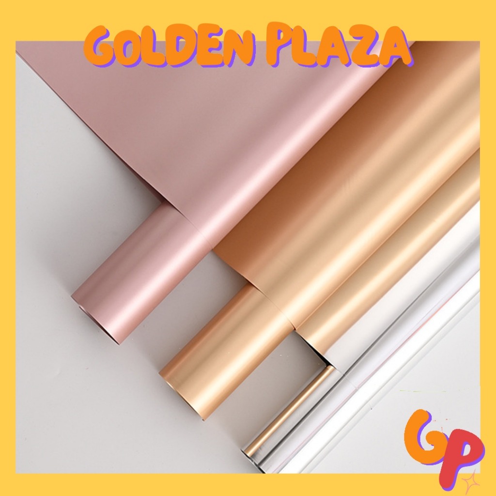 

20 LEMBAR Kertas Buket Bunga lossy Flower Wrapping Paper Glossy Motif Glossy Gold Rosegold Silver KB6103