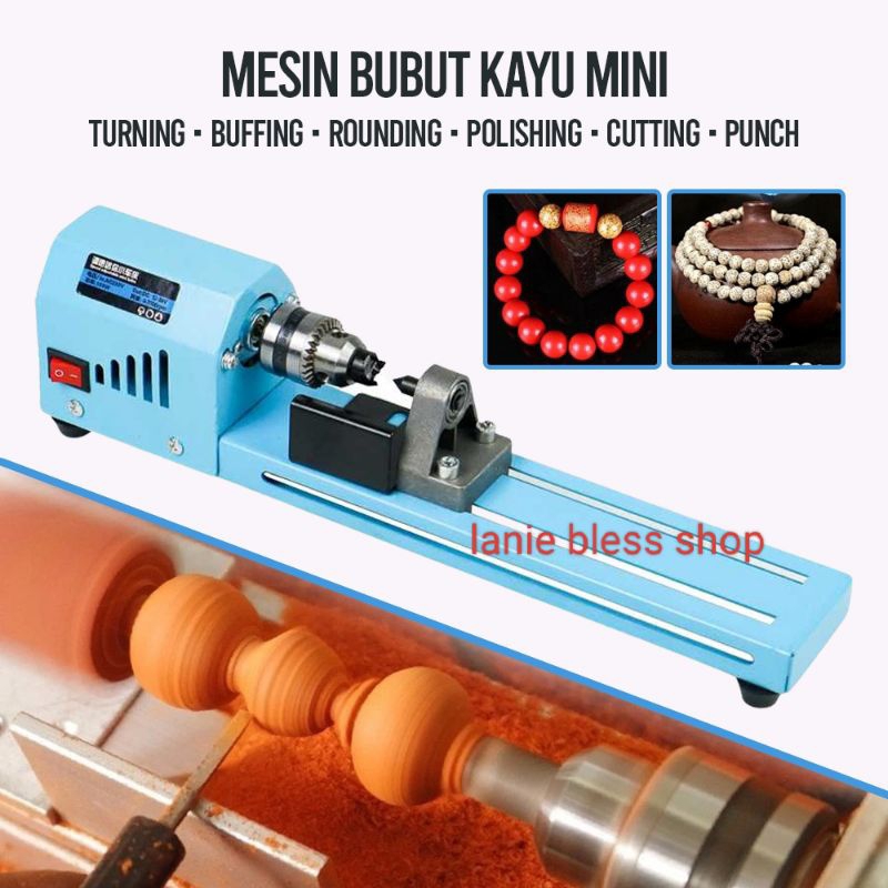 mesin bubut kayu mini wood working mini Brads lathe.kerajinan kayu