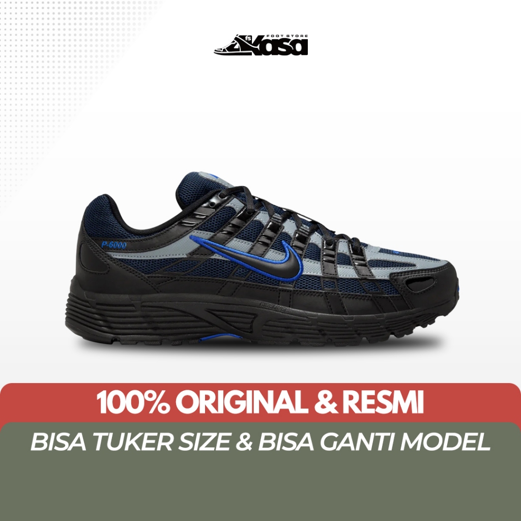 Sepatu Sneakers Pria P-6000 P6000 P 6000 Black Obsidian Cool Grey