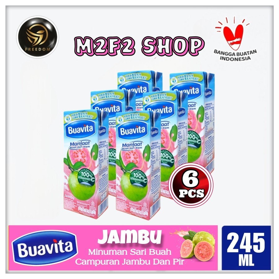 

Jus Buavita Rasa Jambu Kotak | Juice Guava - 245 ml (Kemasan 6 Pcs)