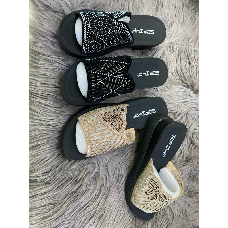 sendal sofiya wedges tinggi 5 cm