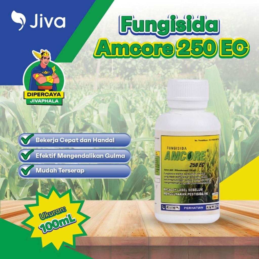 Fungisida Padi Amcore 250 EC Obat Jamur Daun Karat Daun Bercak Daun 100ml