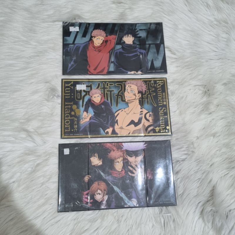 [READY] Official Merchandise Shikishi Foldable Jujutsu Kaisen Itadori Yuuji. Gojo Satoru, Megumi Fus