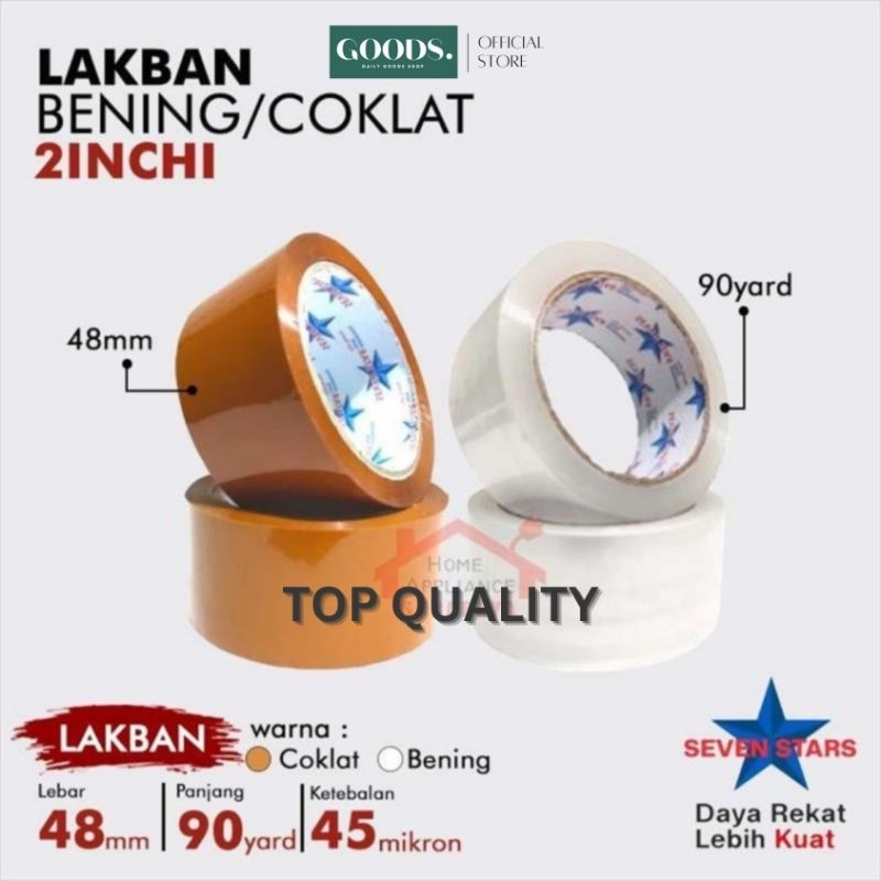 

GOODS Lakban 90 Yard 45MM Super Rekat Berkualitas Lakban Bening Lakban Coklat Lakban Packing Lakban