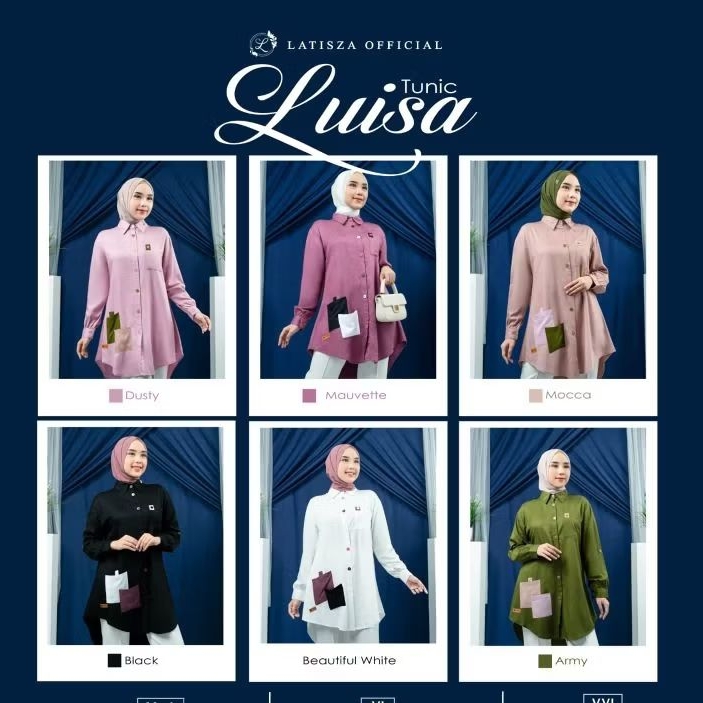TUNIK MURAH || TUNIK KEKINIAN || ATASAN TUNIK POLOS || TUNIK RAYON PREMIUM|| LUISA TUNIK || BY LATIS