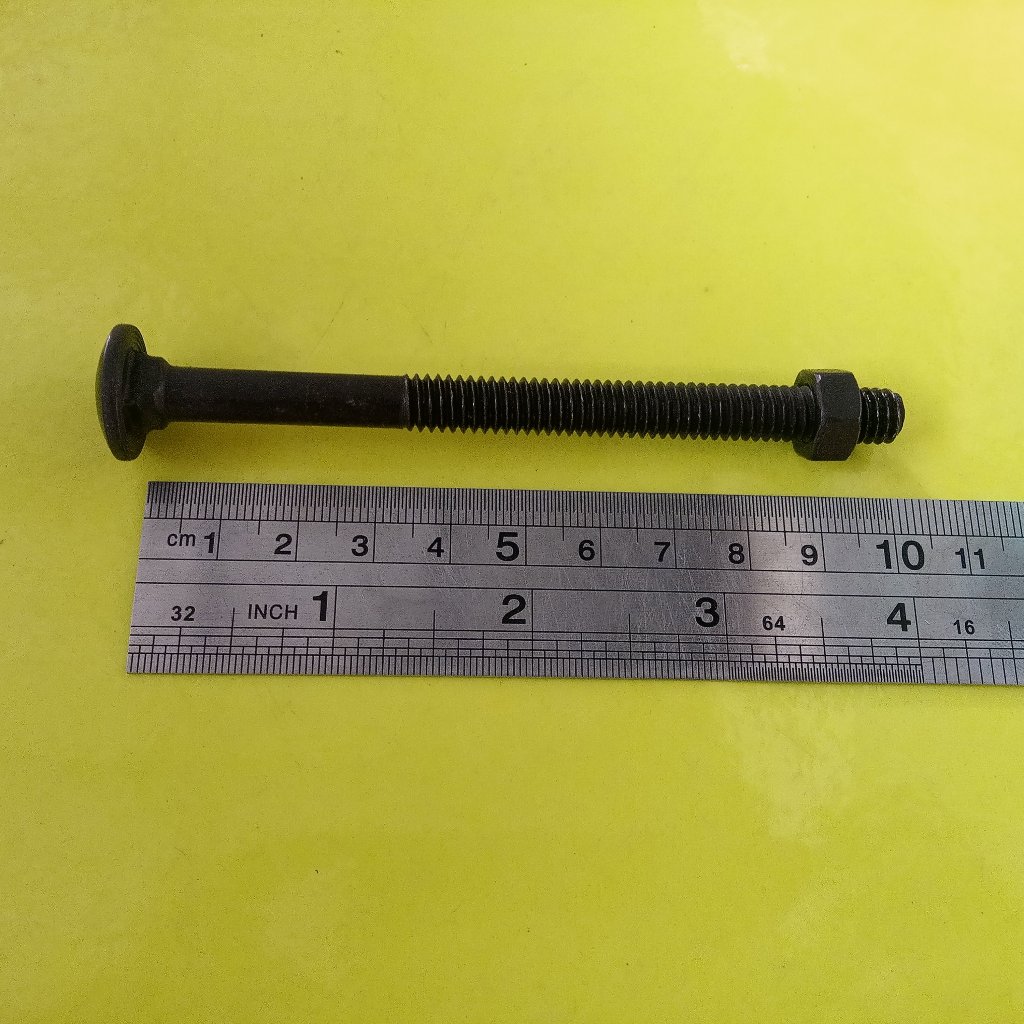 BAUT MUR CB 5/8 x 6" INCHI / BAUT M16 PANJANG 15CM HITAM BAUT PAYUNG BUMPER CARRIGE BOLT BAUT TRUK B