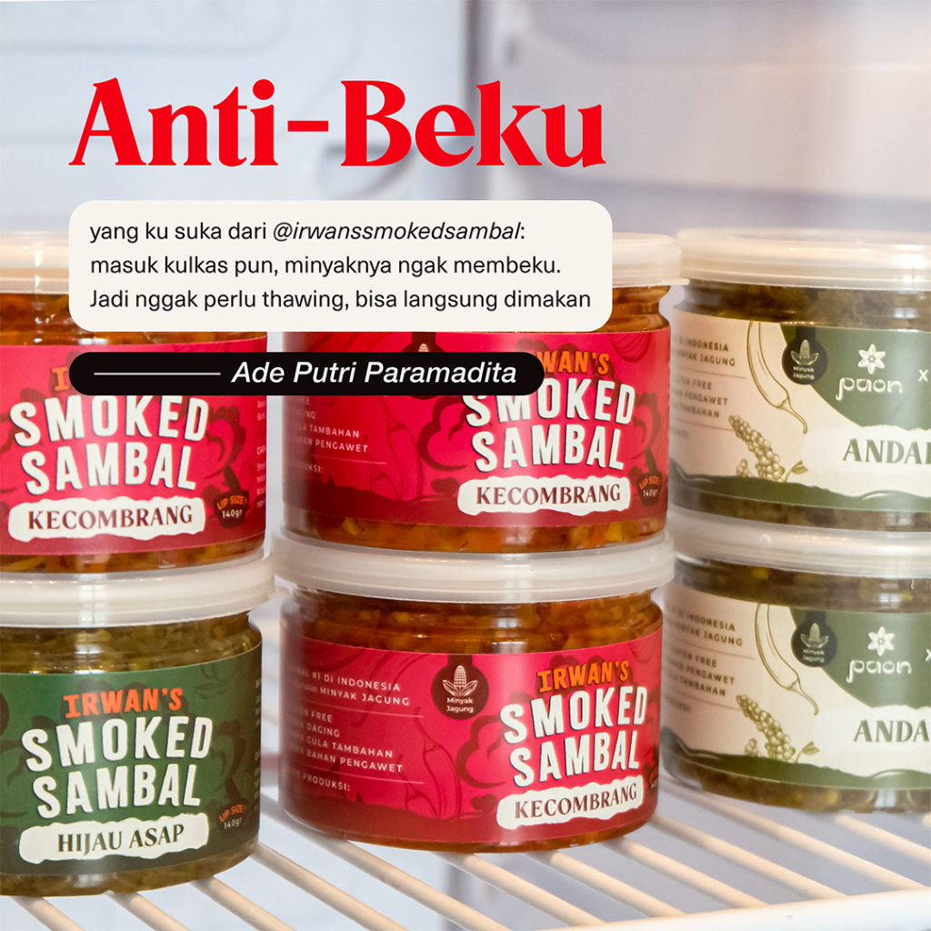 

LAKU Irwan's Smoked Sambal Smoked Sambal Favorite Bawang Goreng Sehat Less Oil