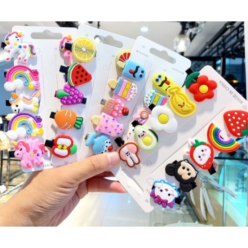 10 pcs jepit rambut anak korea