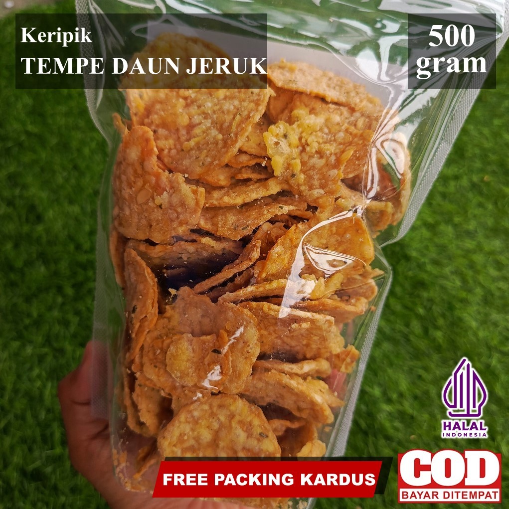 

Halal Indonesia Keripik Tempe Daun Jeruk 500 gram | Kripik Tempe Oleh-Oleh Sragen