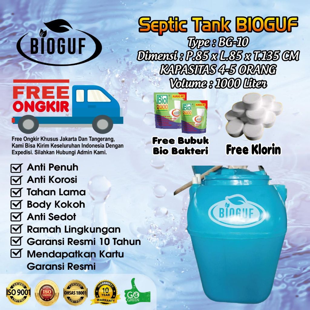 Septic Tank Bio 1000 Liter , bioguf septic tank