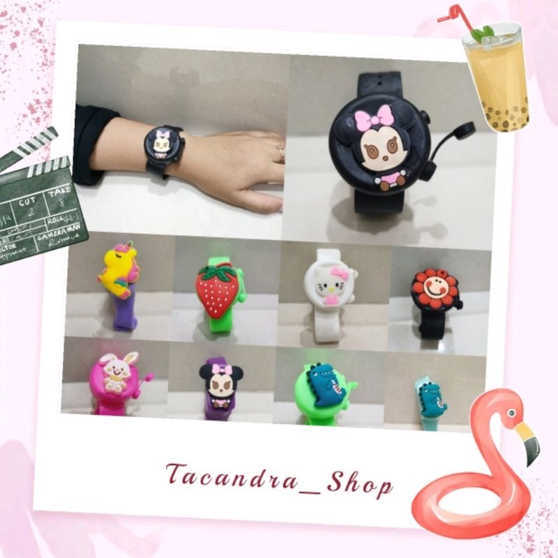 Jam Tangan Tepuk Ceplok Squid Game / Gelang Tepuk Ceplok Lampu Squid Game / Jam Tangan Gelang Magnet