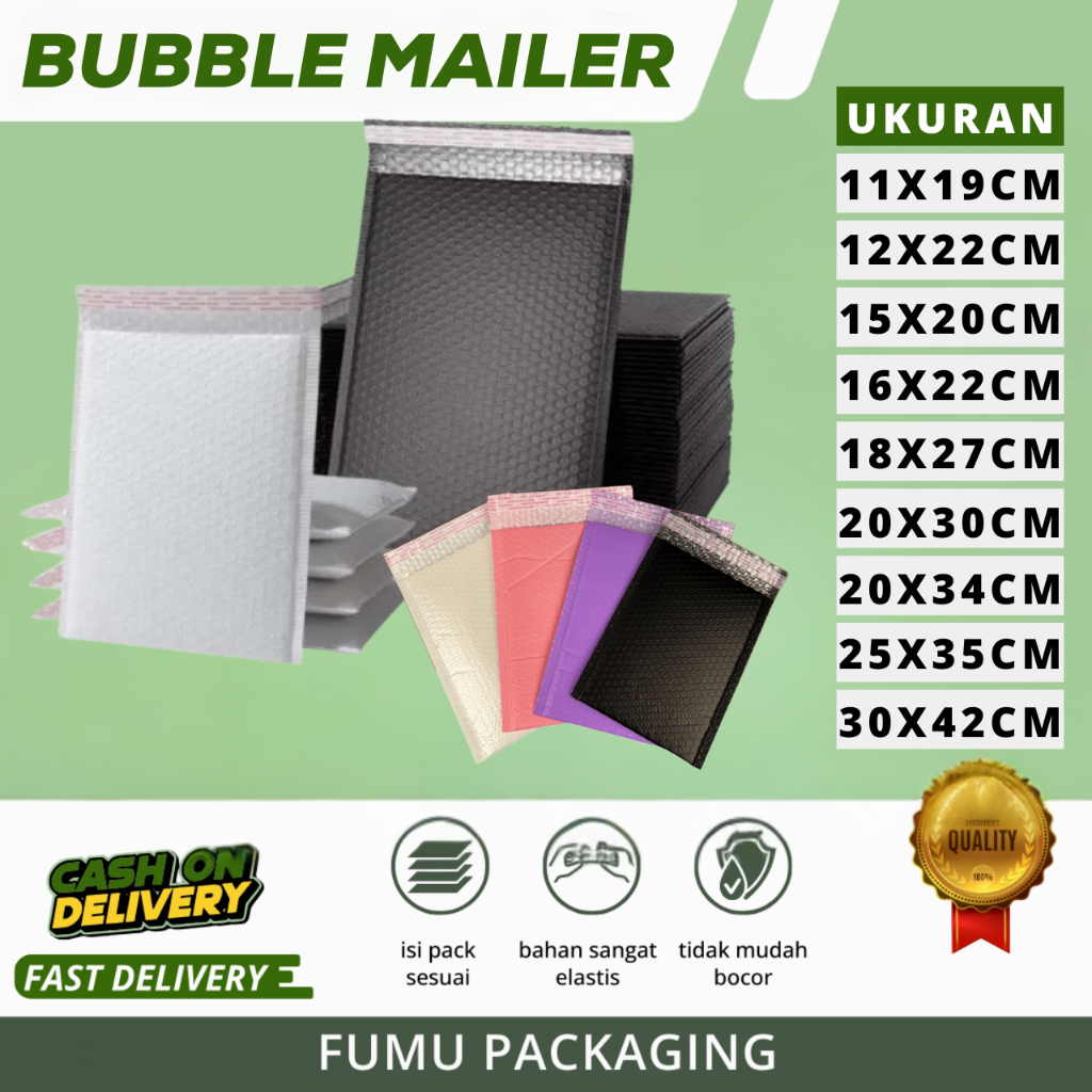 

BUBBLE MAILER Kantong Polybubble Amplop Bubble Envelope Polymailer Olshop Amplop Bubble - Bubble Bag.