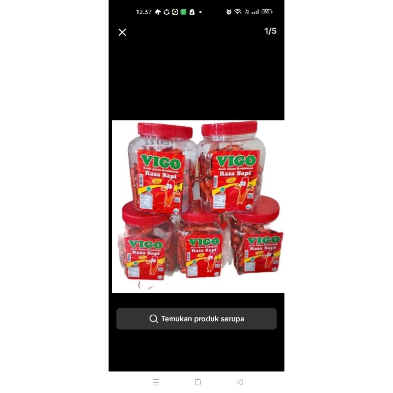 

1toples sosis Vigo rasa sapi 50pcs 625gr