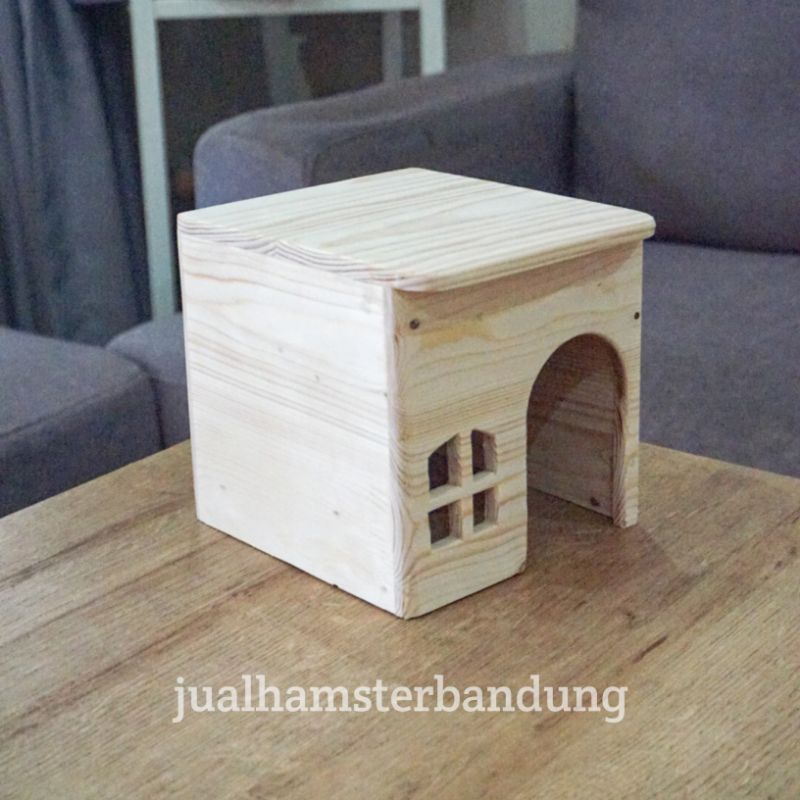 Rumah Hamster Kayu |  Rumah Hideout Hamster Kayu | Mainan Hamster