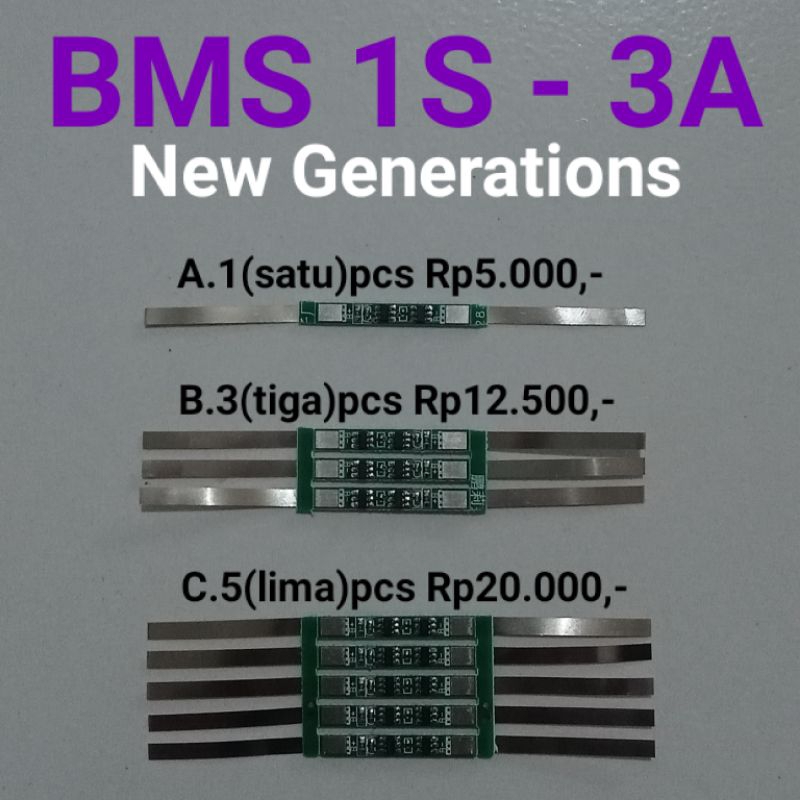 BMS 1S ~ 3A ~ 3.7V