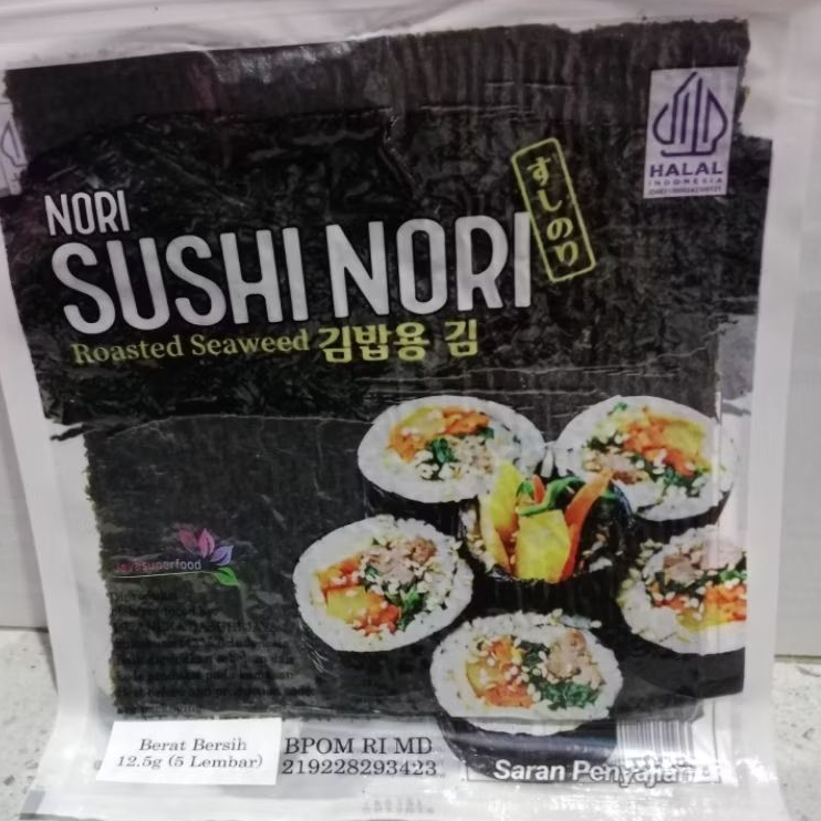 

Nori sushi isi 5 lembar sushi nori java sakao halal murah bahan sushi kimbap bento rumput laut halal murah