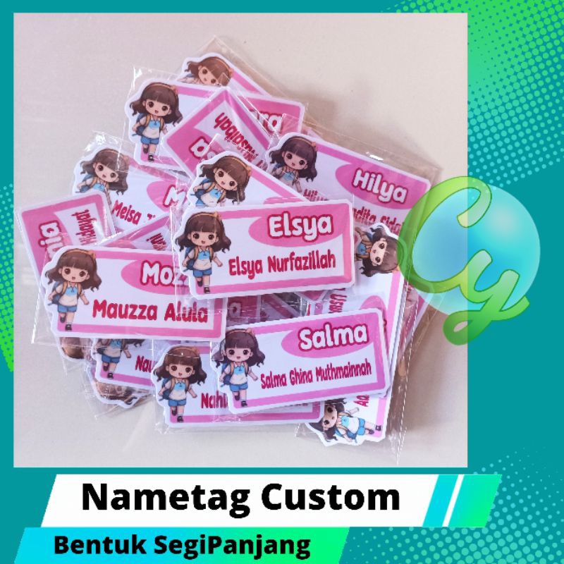 

(Cy) Nametag Anak Sekolah KB/TK/Paud/RA/SD 95x45mm
