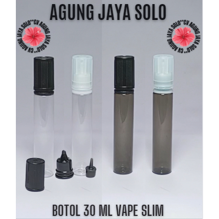 Botol Vape 30 ml Slim / Botol Plastik / Botol Pet Food / Botol Liquid / Botol Vape / Vape 30 ml