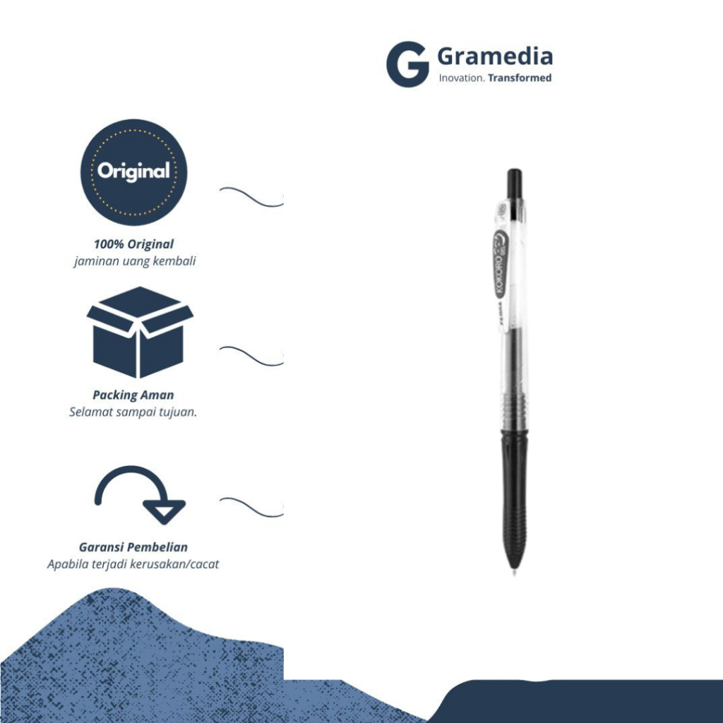 

Zebra - Pulpen Gel Kokoro 0.5 mm Warna Hitam