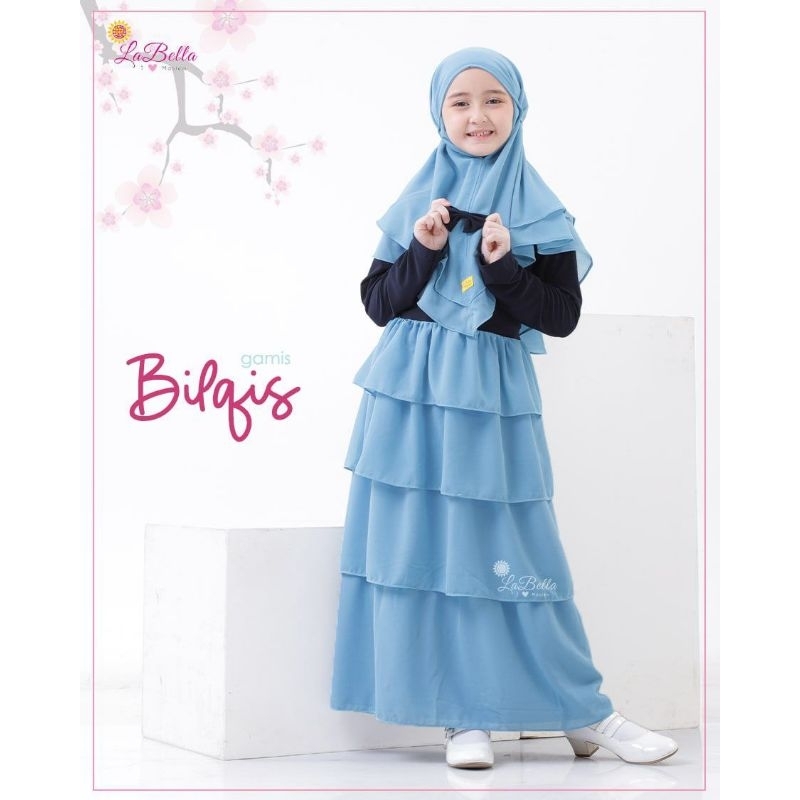 BIG SALE Labella Gamis Anak Perempuan/Baju Muslim Anak Perempuan/Jubah Anak Perempuan Bilqis Jersey
