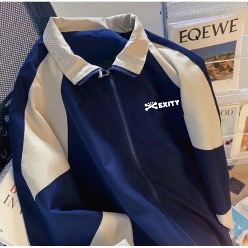 DISKON JAKET VARSITY VINTAGE UNISEX WATERPROOF TASLAN