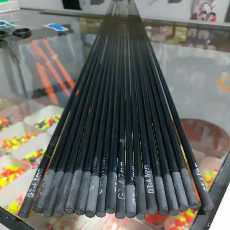 CARBON SOLID ujung joran pancing action medium hard 3,6mm 60cm 4,0mm keatas 80cm