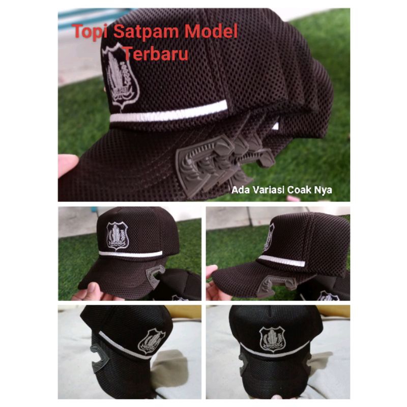 TOPI SATPAM TERBARU / TOPI SECURITY TERBARU COKLAT TUA