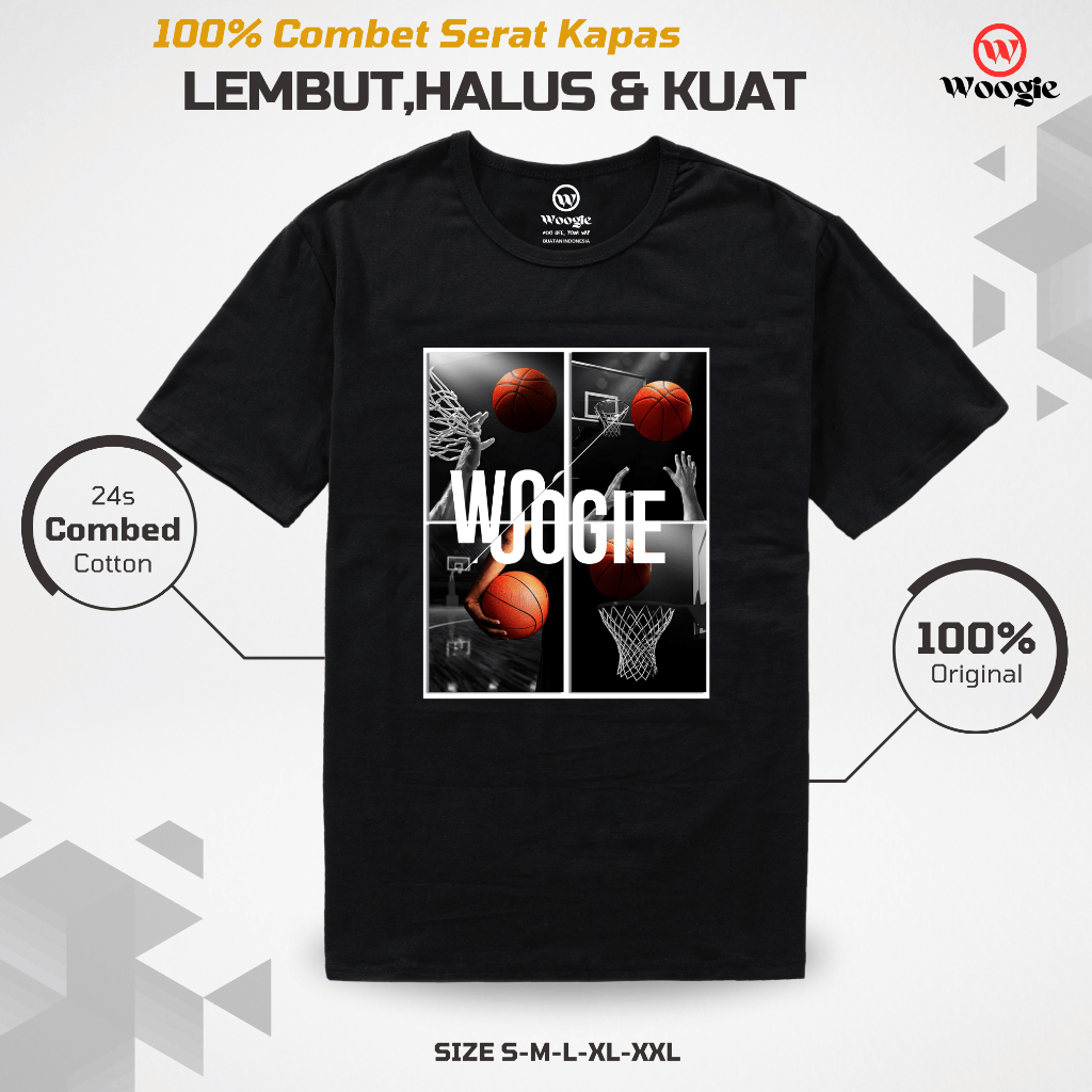 Woogie Baju Kaos Venturo Unisex Cotton Combed 24s T-shirt