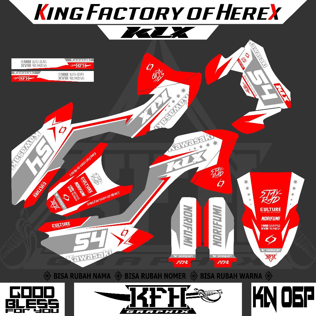 DECAL STIKER STICKER KLX 150 G - KLX 150 L - KLX 150 BF EXTREME - KLX 150 BF SE - KLX 150 BF SE EXTR