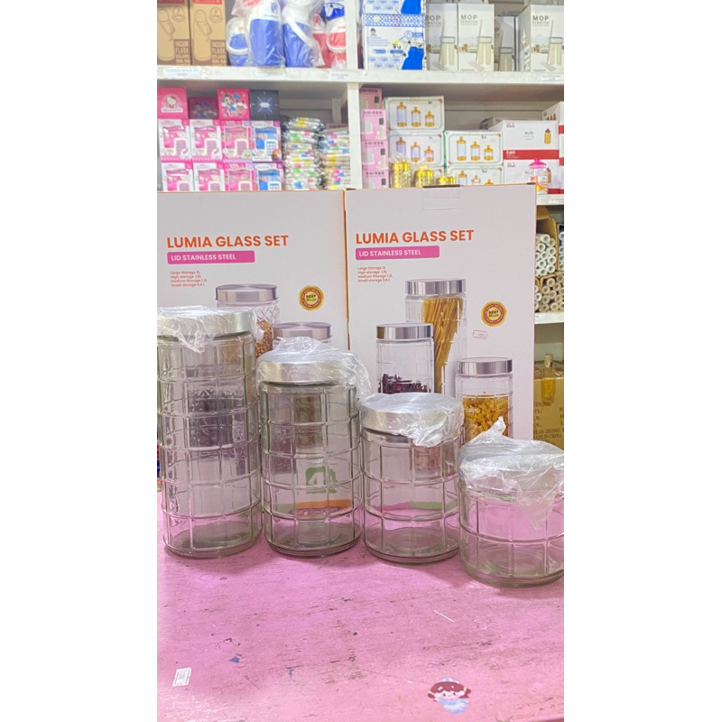 Toples Lumia isi 3pcs/ Toples Kaca Lumia/ Toples Kue lebaran/ Toples Kaca Bening