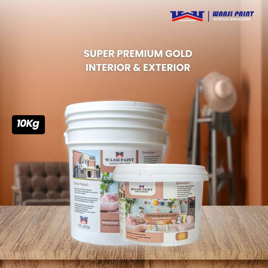 WAASI PAINT - Cat Dinding Tembok Interior Rumah Cet Indoor Dalam Ruangan Anti Jamur 10Kg