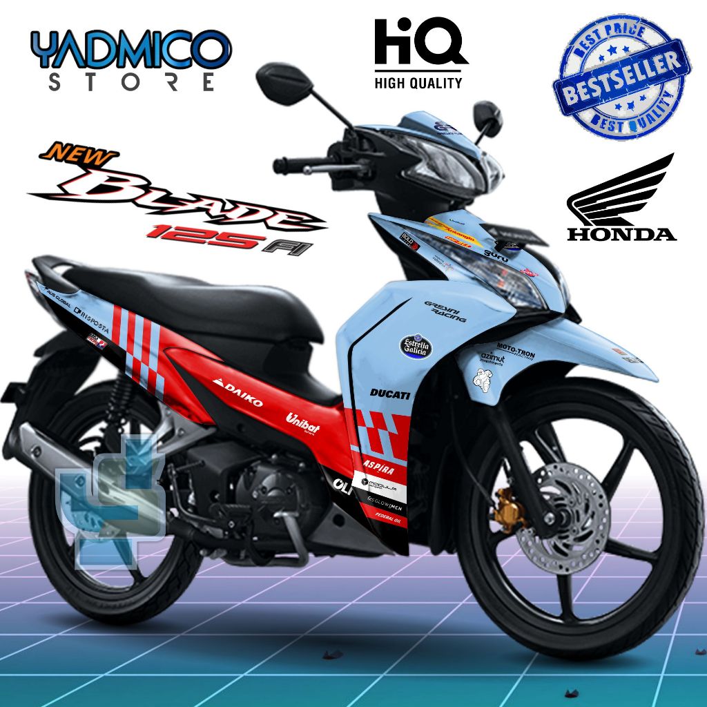 Decal Blade 125 New Full Body - Stiker Motor Blade New 125 Full Body - Dekal Blade 125 Full Body - S