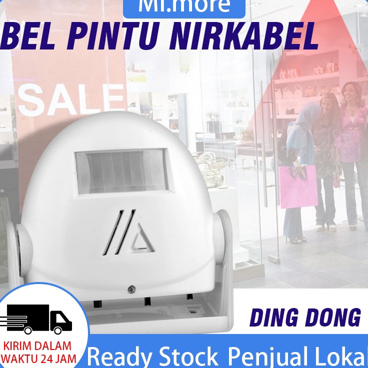 Spesial Bel Pintu Nirkabel Alarm Anti Maling Sensor Gerak Inframerah Bel Pintu Peringatan Masuk Peng