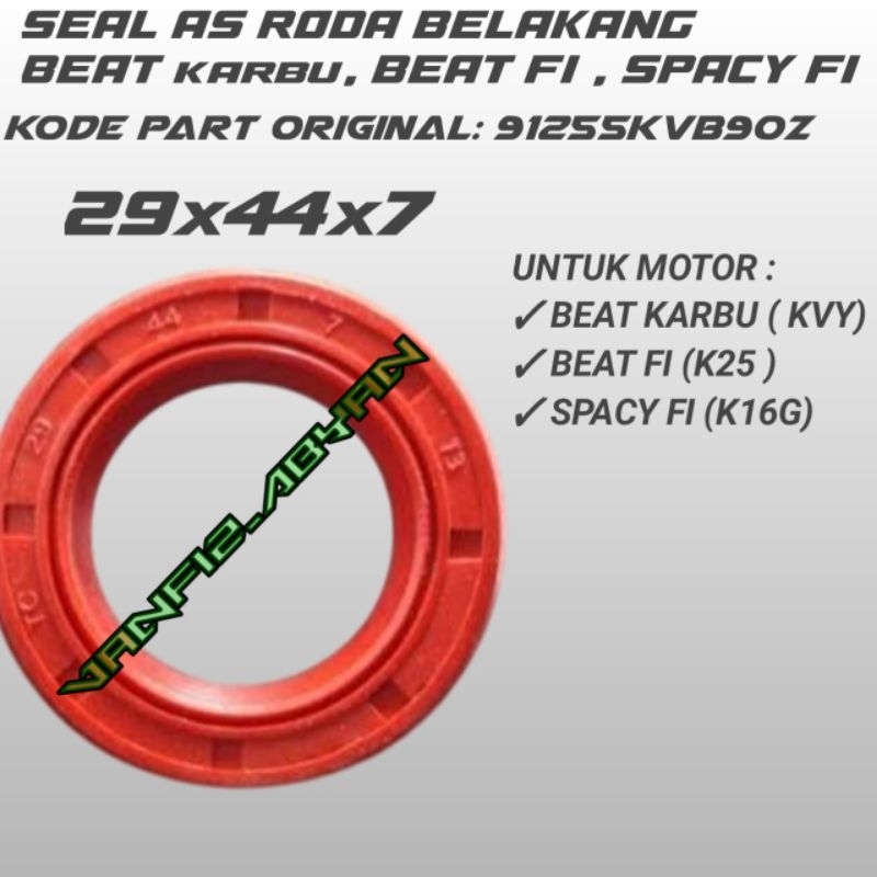 SEAL AS RODA BELAKANG BEAT KARBU, BEAT FI, SCOOPY FI