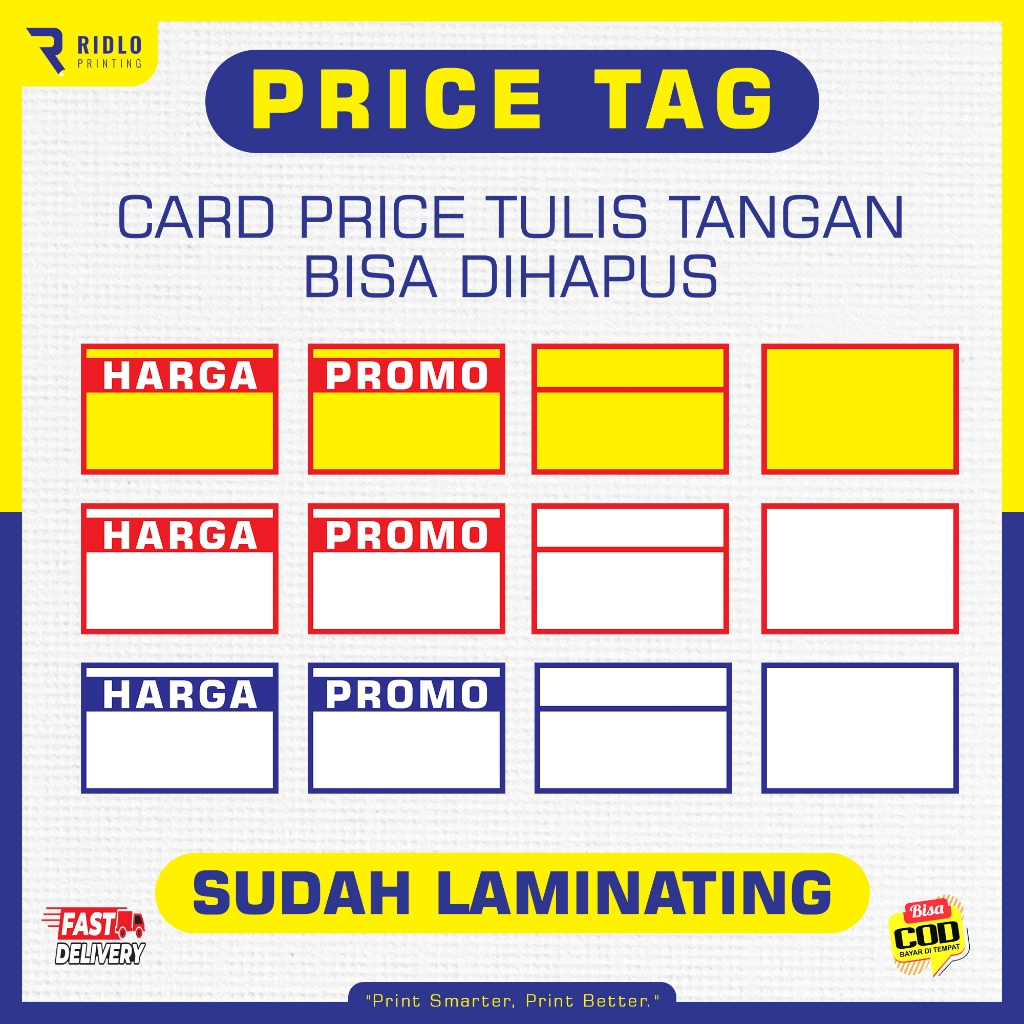 

CARD PRICE TULIS TANGAN (ISI 12 PCS) | BISA DIHAPUS | CARD PRICE SUDAH LAMINATING | KARTU BISA TULIS