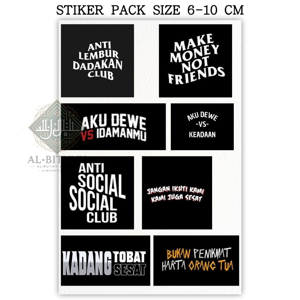 

Sticker Pack Aesthetic Qoutes – Ukuran 6-8 cm | Stiker Waterproof & High Quality