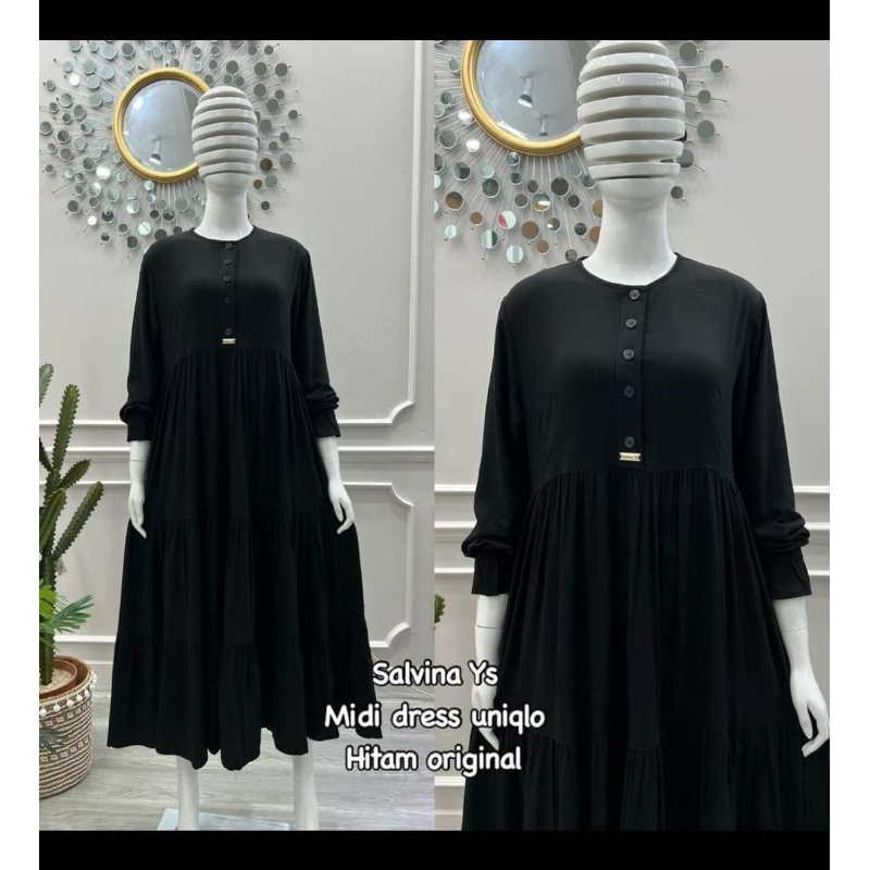 Midi salvina ys rayon susun jumbo(khusus hitam)