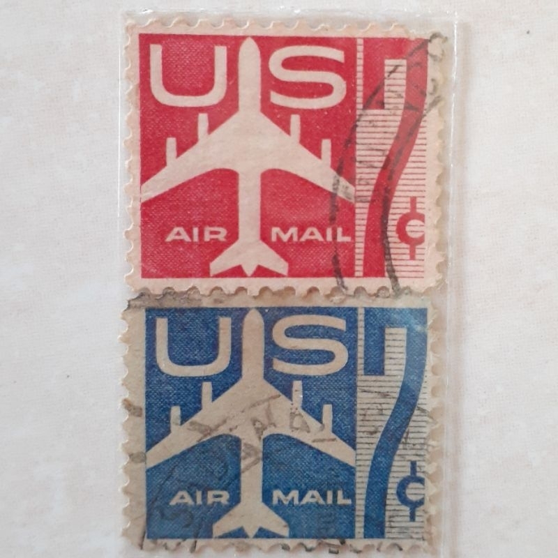 

Perangko USA Airmail 1952-1967 Tahun 1958-1960 set 2pcs