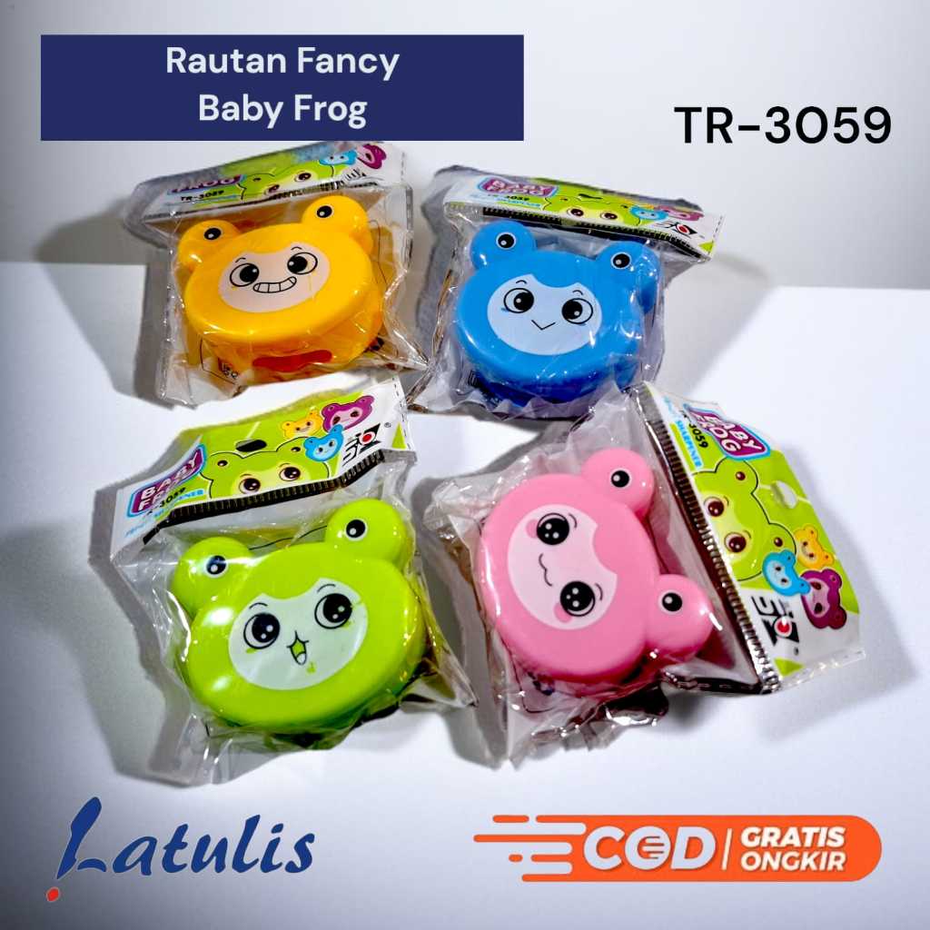 

3 Pcs-Serutan Pensil Lucu / Rautan Pensil Imut / Pencil Sharpener TR-3059 (Frog)