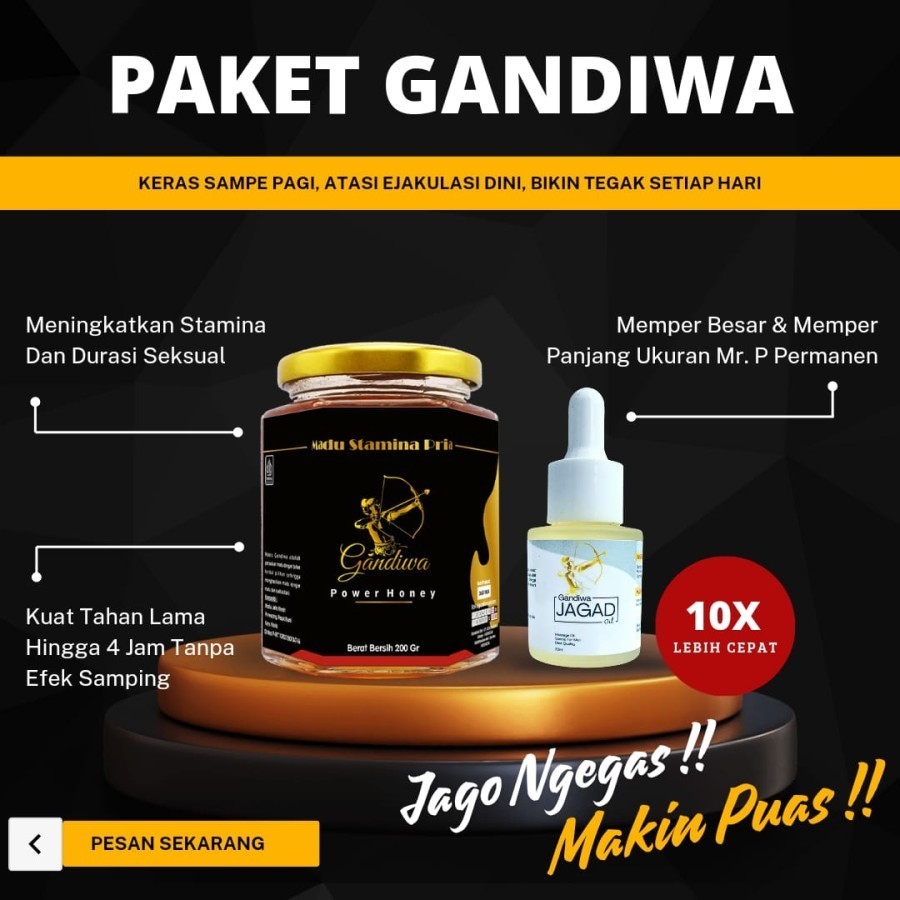 

VIRAL PAKET COMBO AMPUH Madu Gandiwa Power Honey & Gandiwa Jagad Oil Penambah Kebugaran