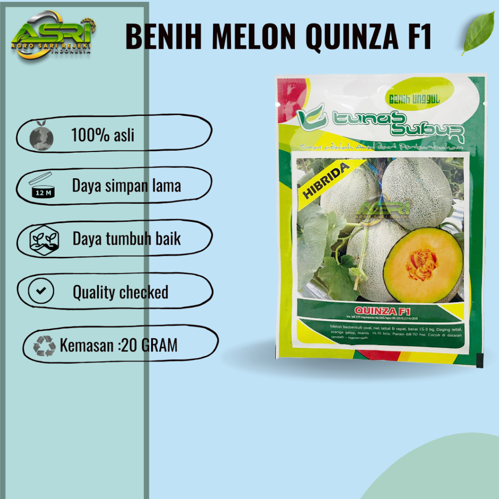 Benih Melon Quinza F1 10gram Tunas Subur