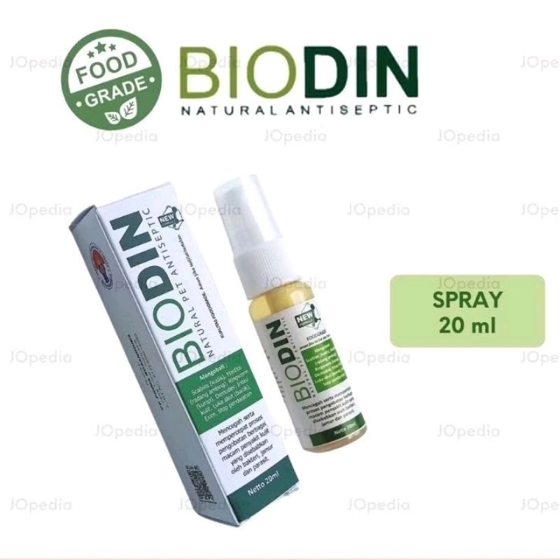 Biodin Spray Antiseptik Hewan 30ml Obat Penyakit Kulit Hewan Obat Penyakit Kulit Khusus Hewan Kucing
