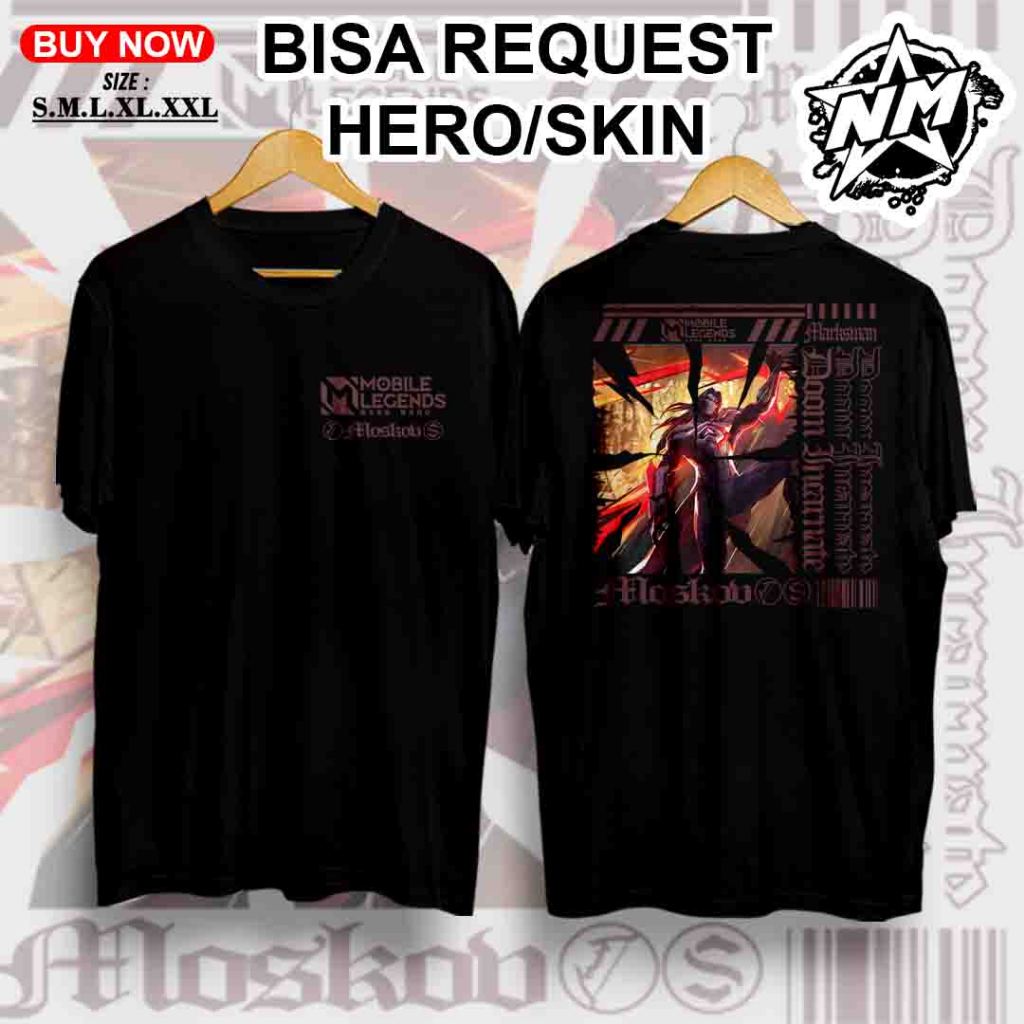 Kaos Moskov MLBB - Kaos Mobile Legend - Kaos Skin Doom Incarnate - Kaos custom - Kaos Terbaru 2025 -