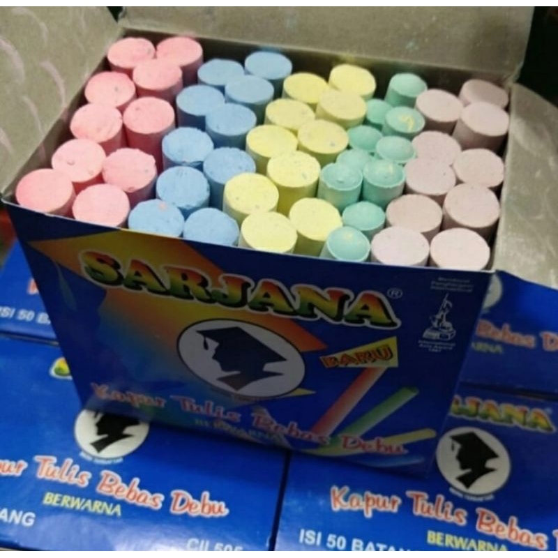 

Sarjana Kapur Tulis Putih / Warna - Karton isi 60 box.